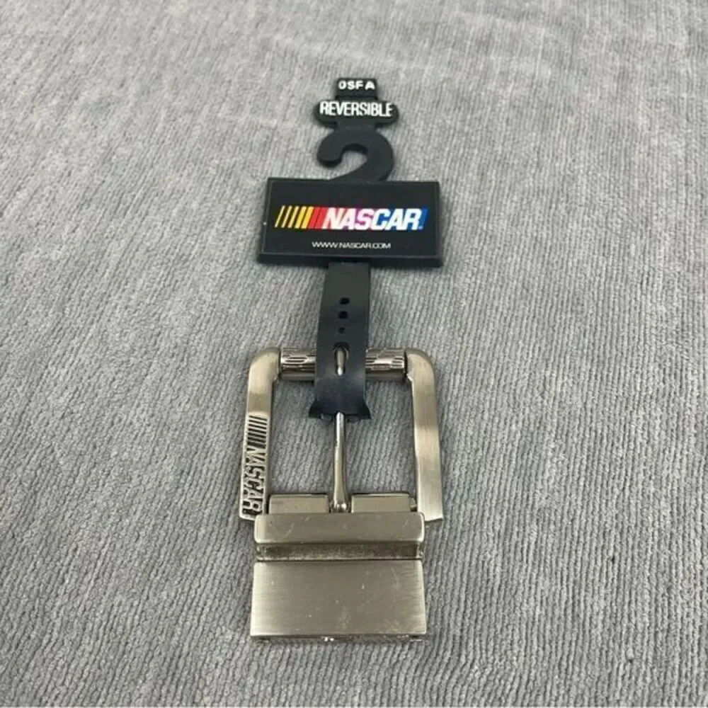 Officially Licensed Nascar Silver Colored Racing Belt Buckle Reversible *No Belt